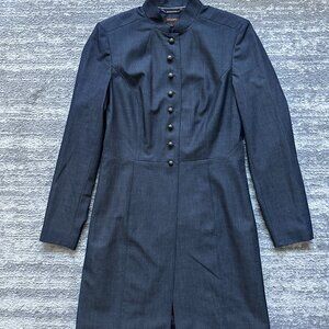 Tesori Dark Blue Tailored Coat